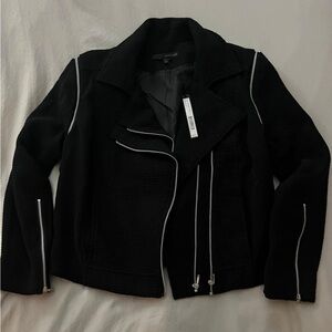 Harve Benard Black Zipper Blazer